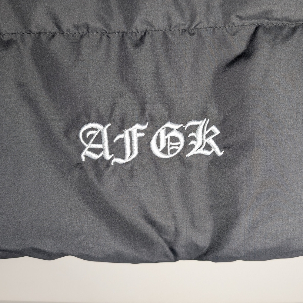 A Few Good Kids AFGK Logo Puffer Jacket Black M Streetwear Hip Hop Authentic - Picture 3 of 10